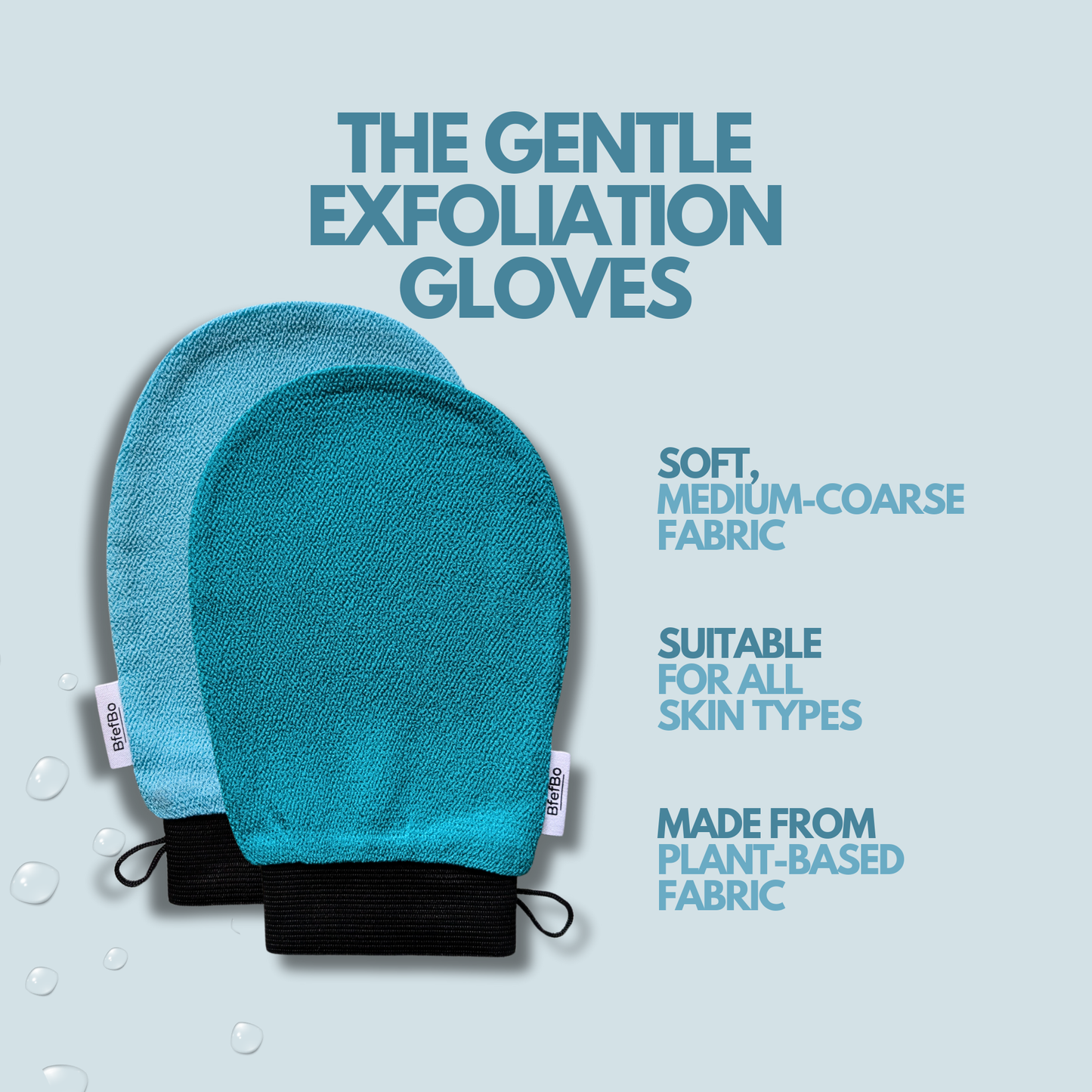 Kessa Exfoliating Gloves - Blue Green