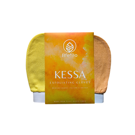 Kessa Exfoliating Gloves - Yellow Orange