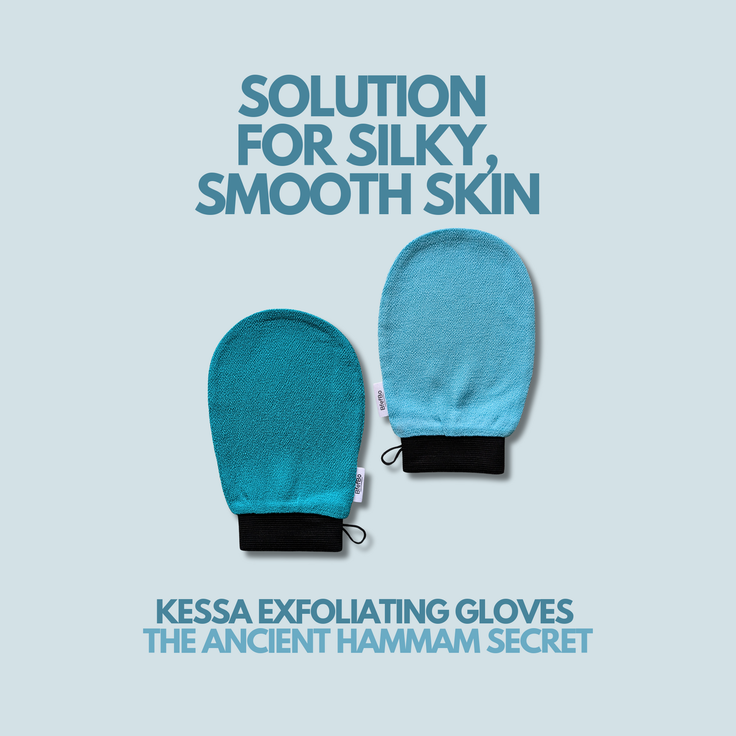 Kessa Exfoliating Gloves - Blue Green