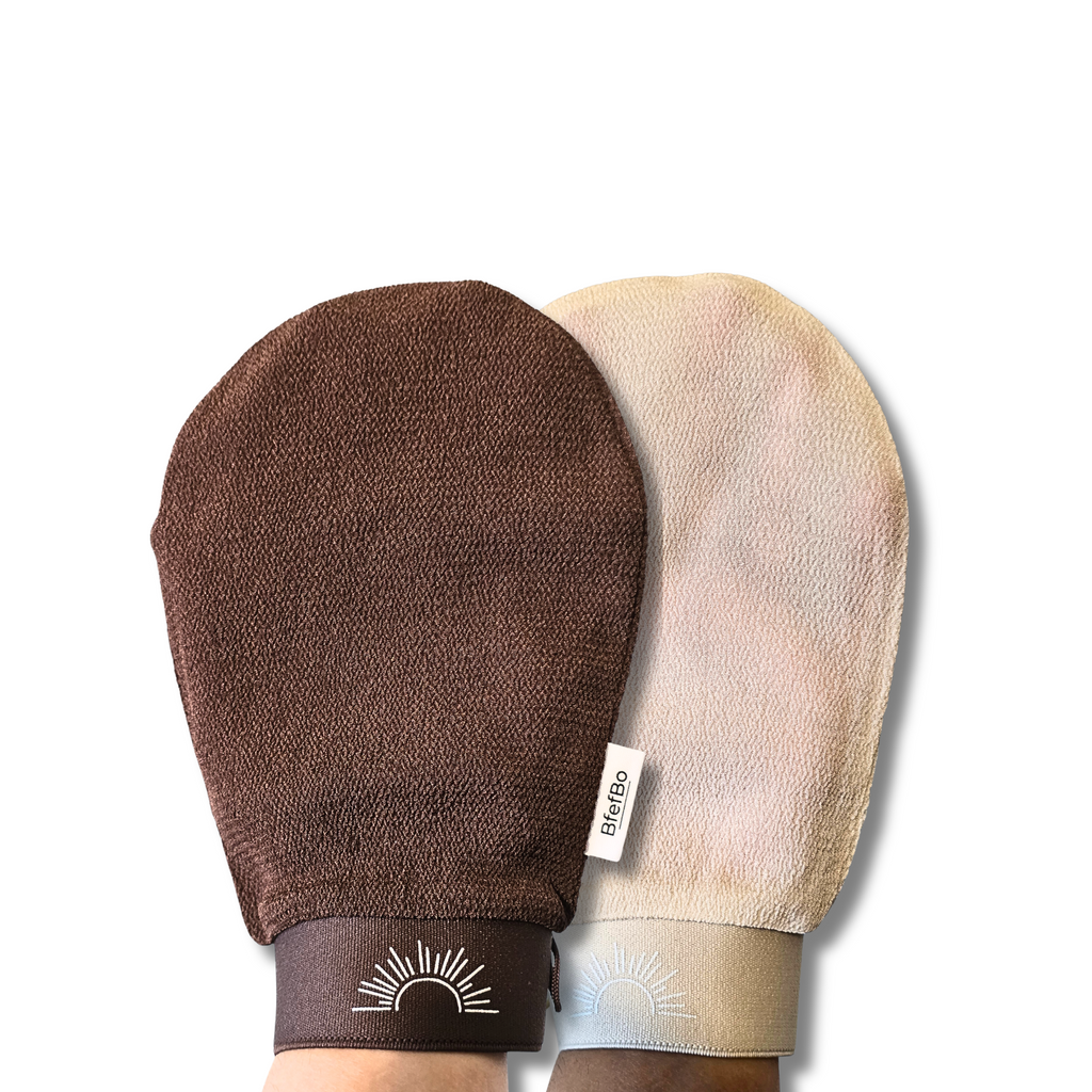 Medium-coarse exfoliating gloves