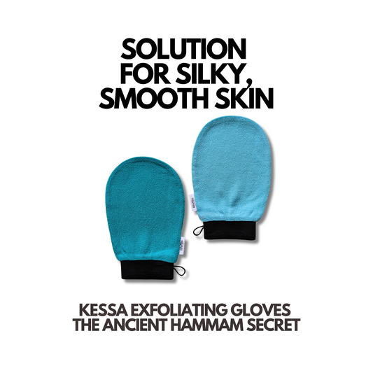 Kessa Exfoliating Gloves - Blue Green