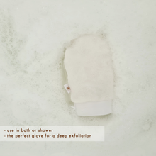 Load image into Gallery viewer, BfefBo Kessa Exfoliating gloves, 2 pack, white, ultra-coarse hammam mitt, plant based
