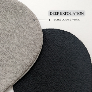 BfefBo Kessa Exfoliating Gloves, Black & Grey, Ultra-coarse hammam mitt, Plant-based